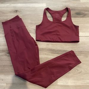 Girlfriend Collective Set Paloma Bra Compressive Pocket Legging Medium